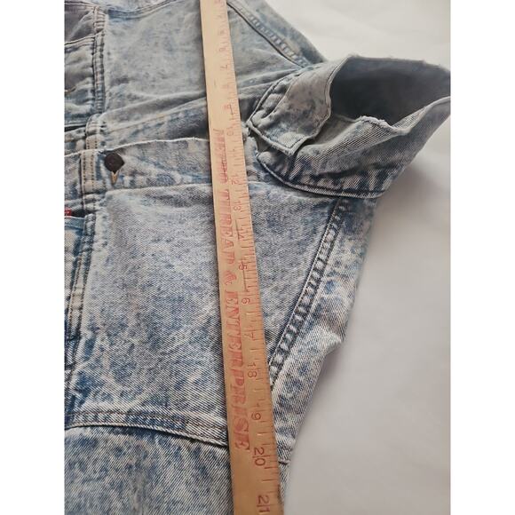 Vintage 80’s 90’s Levis Acid Wash 70507 0219 Denim Trucker Jean Jacket Men’s S - Picture 10 of 11